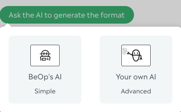 AI type selection